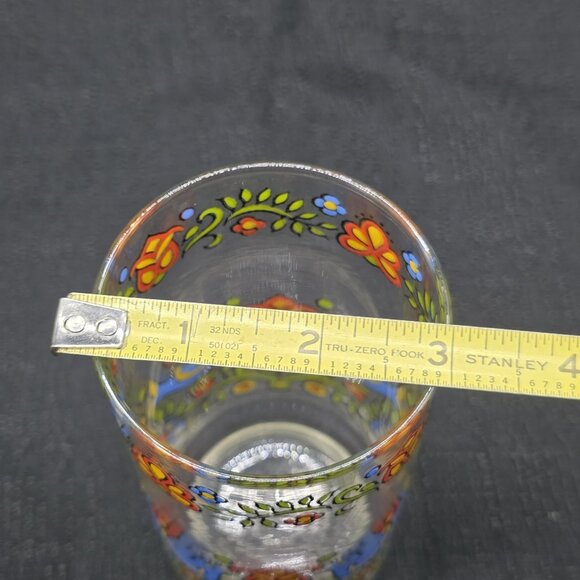 Vintage Libbey Country Festival Folk Art Bluebird Drinking Glasses 10oz Set of 2 - Picture 8 of 9